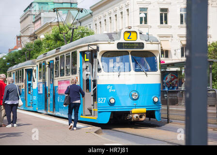 Tram in Gothenburg. Stock Photo