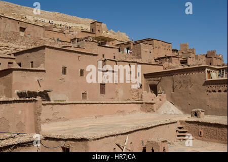 The famous Berber town of Ait Benhaddou located bewtween Marrakesh and the Sahara Desert in Morocco. Stock Photo