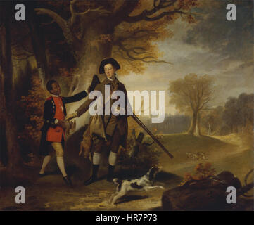 The Third Duke of Richmond out Shooting with his Servant - Google Art Project Stock Photo