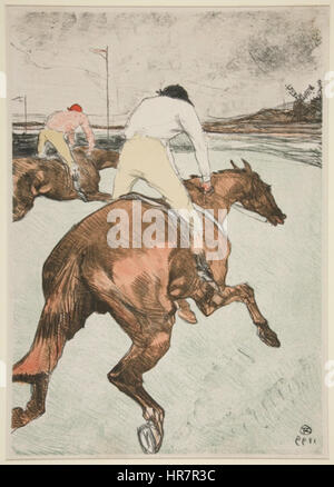 The Jockey Chevaux de Courses by Henri de Toulouse-Lautrec 1899 Stock Photo