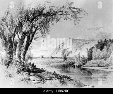 William M Hart - Mountain and River Scene - Walters 371558 Stock Photo