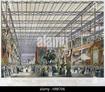 The Great Industrial Exhibition of 1851. Plate 2. The Foreign Nave by Joseph Nash Stock Photo