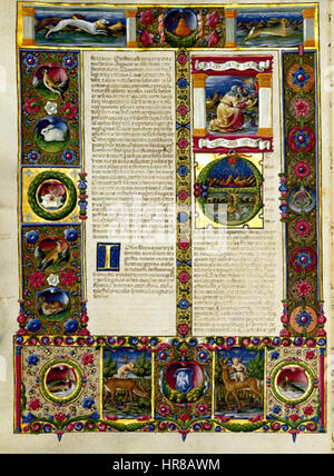Taddeo crivelli, bibbia di borso d'este 09 Stock Photo