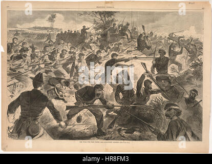 The War for the Union, 1862 -- A bayonet charge (Boston Public Library) Stock Photo