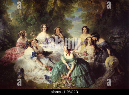 Winterhalter Franz Xavier The Empress Eugenie Surrounded by her Ladies in Waiting Stock Photo