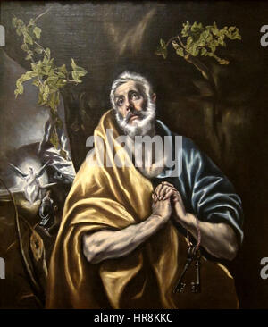 The Penitent Saint Peter by El Greco, San Diego Museum of Art Stock Photo