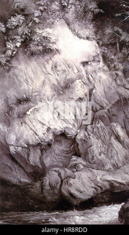 Study of Gneiss Rock Stock Photo