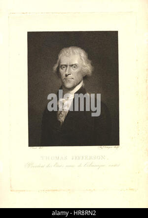Thomas Jefferson by Auguste Gaspard Louis Boucher Desnoyers Stock Photo