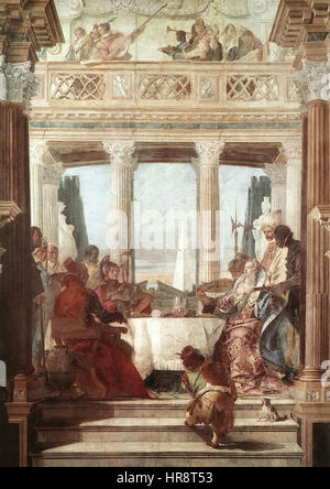 Tiepolo, Giovanni Battista - The Banquet of Cleopatra - 1746-47 Stock Photo