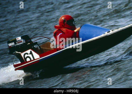 Power Boat racing, Oulton Broad, Suffolk, England Stock Photo