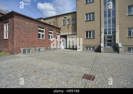 Gedenkstätte Berlin-Hohenschönhausen, Germany, April 23 2016. View of the main courtyard of the guard. Stock Photo