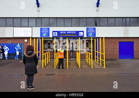 Box office at Goodison Park, home of Everton Football Club, Liverpool UK
