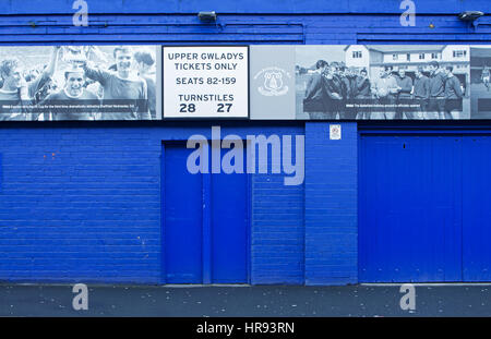 Turnstiles at Goodison Park Stadium, home of Everton Football Club. Liverpool UK. Stock Photo