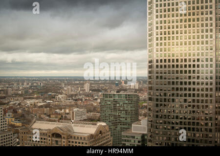 One Canada Square, iconic office building in Canary Wharf Stock Photo