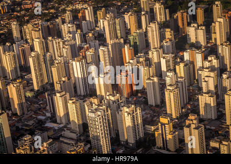 Aerial view of Sao Paulo skyline near airport Stock Photo