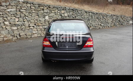 Cluj Napoca/Romania - February r03, 2017: Mercedes Benz C Class, model W203 - year 2004, Avantgarde equipment, AMG Alloy wheels, Leather interior Stock Photo