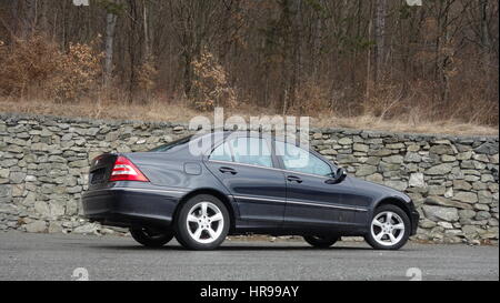 Cluj Napoca/Romania - February r03, 2017: Mercedes Benz C Class, model W203 - year 2004, Avantgarde equipment, AMG Alloy wheels, Leather interior Stock Photo