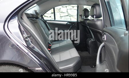 Mercedes Benz W203 sport edition, vented brake disc, chromed ornaments,  avantgarde trim. Photo session in an empty parking lot. Isolated. Back view  Stock Photo - Alamy
