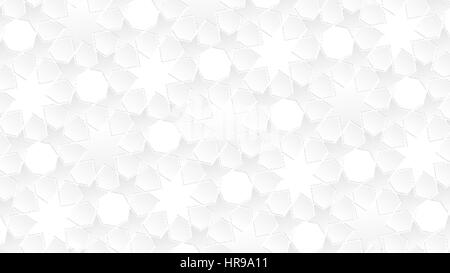 White texture as a background. Vector illustration of abstract geometric islamic wallpaper pattern for your design Stock Vector