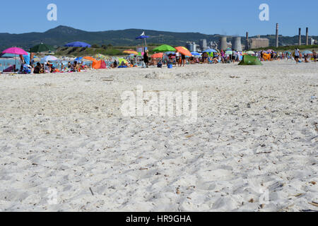 Rosignano Solvay's white beaches, one of the meditterranean most polluted places, Rosignano, Tuscany, Italy Stock Photo