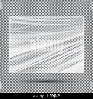 Transparent Light Polyethylene Banner. Vector Illustration. Stock Vector