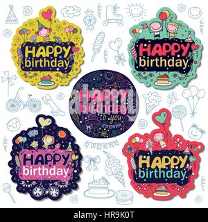Poster for the birthday greetings. Stock Vector