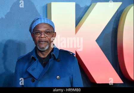 Samuel L. Jackson attending the Kong: Skull Island Euorpean Premiere at Cineworld Leicester Square, London. PRESS ASSOCIATION Photo. Picture date: Tuesday February 28, 2017. See PA Story SHOWBIZ Kong. Photo credit should read: Chris J Ratcliffe/PA Wire Stock Photo