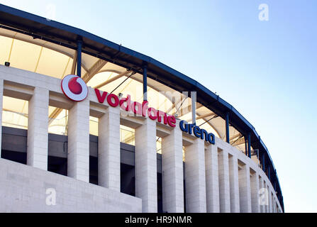 View of one of the oldest soccer stadium belonged to Besiktas J.K. in Istanbul. Stock Photo