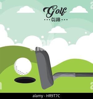 golf club ball field hole one poster