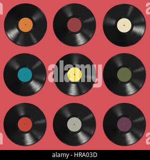 Vinyl records pattern Stock Vector