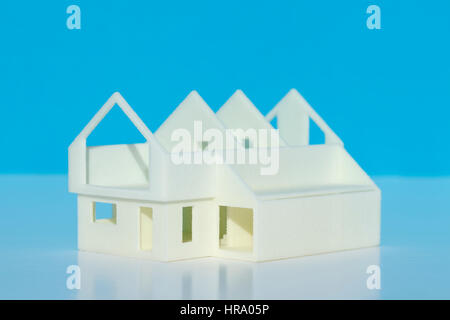 3D Printed Model House Stock Photo