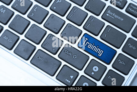 tutorial or e learning concept with key on computer keyboard Stock ...