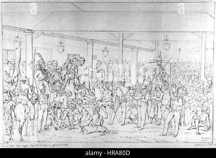 Raden Saleh, Arrest of Diponegoro sketch Stock Photo