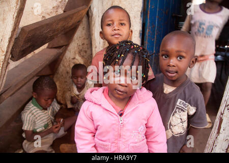 Children in an orphanage in Kibera slums, Nairobi, Kenya, East Africa Stock Photo