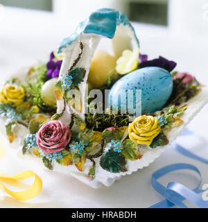 Easter eggs in a bowl. Stock Photo