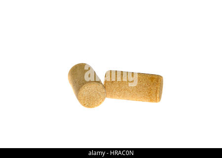 Wine corks isolated on white background Stock Photo