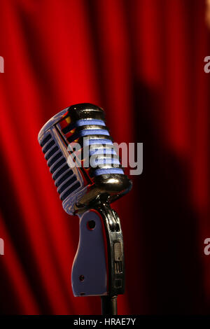 Vintage Microphone Stock Photo