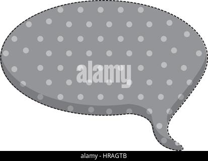 sticker callout for dialogue shape of sphere with background dots Stock Vector