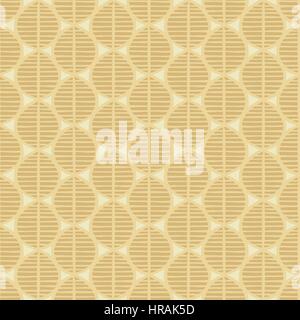 Primitive seamless floral pattern with leaves. Tribal ethnic background, simplistic geometry, golden tones. Textile design. Stock Vector