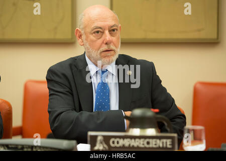 Madrid, Spain. 01st Mar, 2017. State Attorney-General Jose Manuel Maza attends the Spanish Parliament in Madrid, on Wednesday 01, March 2017. Credit: Gtres Información más Comuniación on line, S.L./Alamy Live News Stock Photo