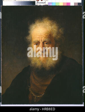 Rembrandt Study of an Old Man with a Gold Chain - GK 233 Stock Photo ...