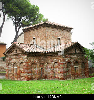 The Mausoleum of Galla Placidia in Ravenna, Italy (V century) Stock Photo