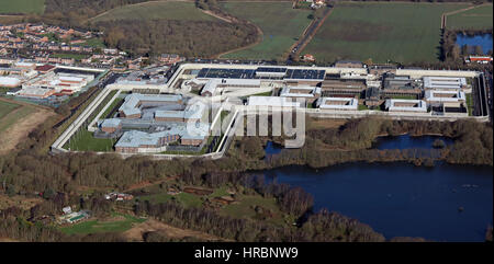 aerial view of HMP Frankland Prison, Durham Stock Photo