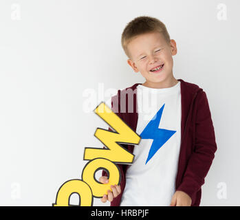 Kid Childhood People Race Emotional Studio Shoot Stock Photo