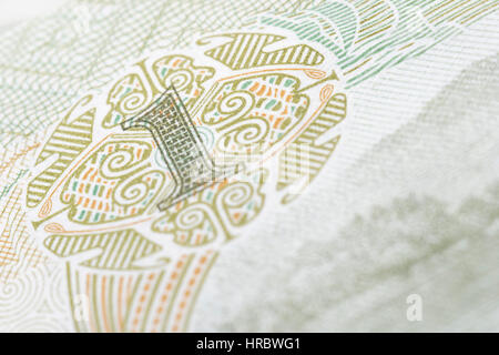 Macro photo detail of Chinese 1 Yuan banknote. Metaphor for Chinese economy, spending power and consumerism, falling yuan. Stock Photo