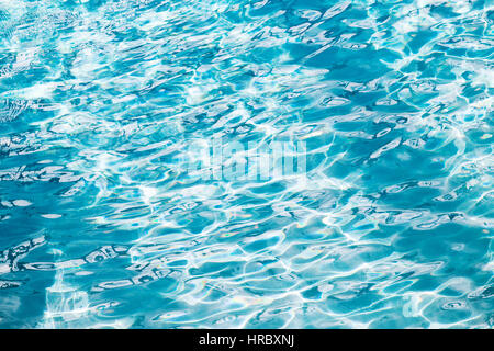 Swimming pool water and light from above Stock Photo