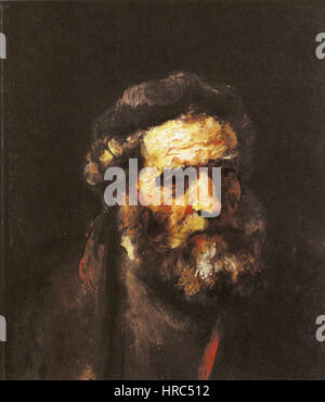 Rembrandt - Head of an Old Man Stock Photo - Alamy