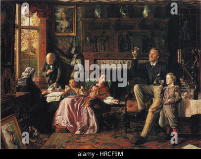 Robert Braithwaite Martineau - The Last Day in the Old Home - 1862 Stock Photo