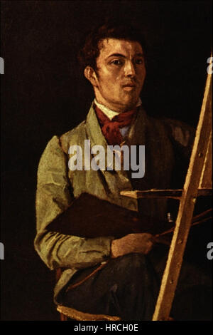 Self Portrait - Jean Baptiste Camille Corot Stock Photo