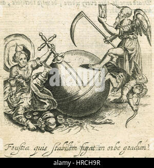 Quarles-emblems-divine-moral-1635-9 Stock Photo